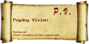 Pogány Vivien névjegykártya